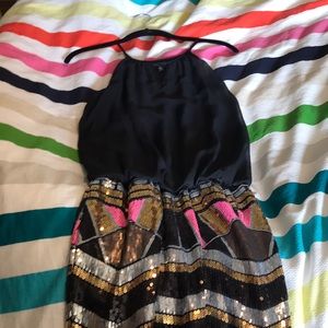 Black with sequence. Tight bodycon